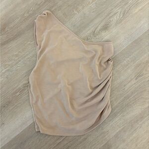 Forever 21 Beige One-Shoulder Top